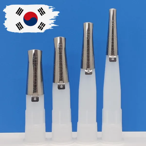써봐 스텐 실리콘노즐 4종 2세트8개 실용신안등록 하트디자인 가구 주방 욕실 도배 인테리어 세밀한 작업, 2세트