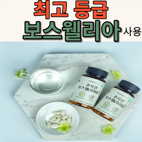 고함량 초록잎 보스웰리아 65 40대 50대 60대 70대 부모님 노인 시부모님 할머니 선물 무릎 손가락 관절 연골 보슬웰리아 보슬리아 보스렐리아 보슬웰실리아 보스넬리아 180정, 1박스, 600mgX90정X2세트