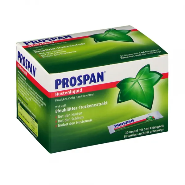 독일 프로스판 천연 목감기 기침 시럽 5ml 낱개 30개입 Prospan