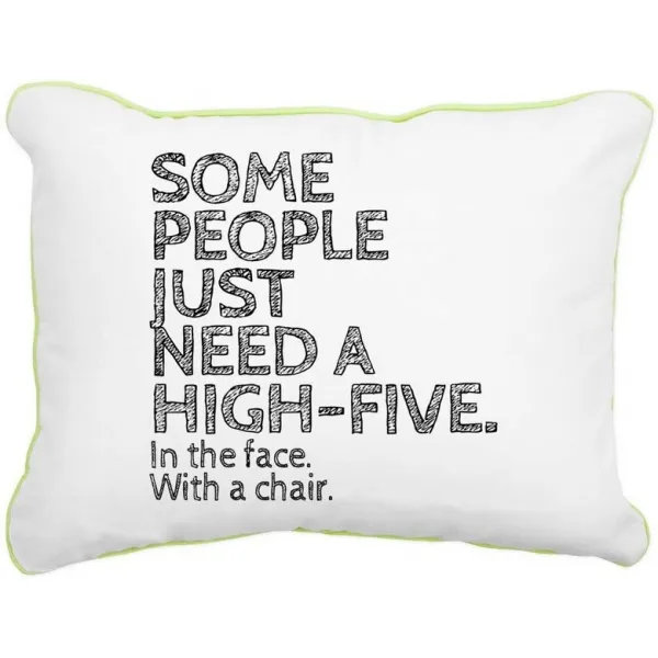 Nmt 일부 사람들은 단지 5 명이 필요합니다. 면전에 대고. Wi 12x15 캔버스 베개 방석 악센트 베개 P049801iohrnq45 Cover + Insert Key Lime