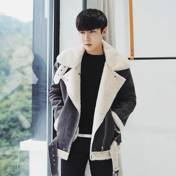 플랜글로벌 남성 가죽 레더 자켓