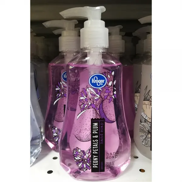 Kroger Peony Petals & Plum Hand Soap 크로거 피오니 페탈즈 앤 플럼 핸드 소프 7.5oz(221ml), 4개, 221ml