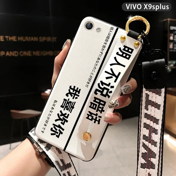 스마트밴드 vivox9핸드폰케이스 남녀공용 x9splus파우치 vivo x9s실리콘 x9plus vivox9s문자 커플룩 디자인 떨어트림방지 케이스 viv0스크럽 밴드 심플, 기본, T19-x9splus[ 민 그렌 말하지않음 뒷말 밴드+길이 목걸이+강화필름 ]