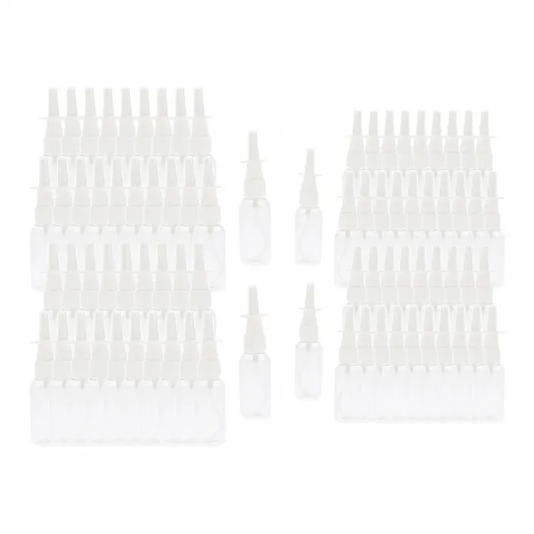 STK 80 PC는 다시 채울 수있는 코 살포 병 과료 안개 코 작은 유리 병 15ml + 30ml를 비 웁니다, 1개