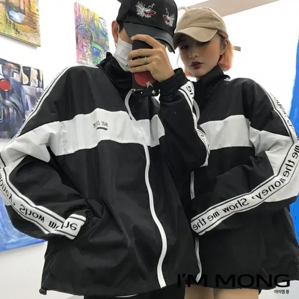 아이엠몽 남녀공용 바람막이 점퍼 스트릿패션 간절기룩 캐주얼아우터 BB222508JS