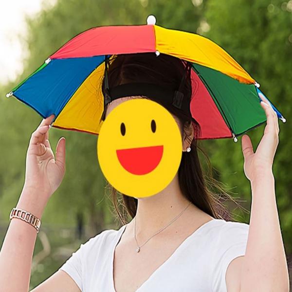 아이디어모자 그늘막모자 물놀이 야구장 우산 모자 머리에쓰는 낚시모자