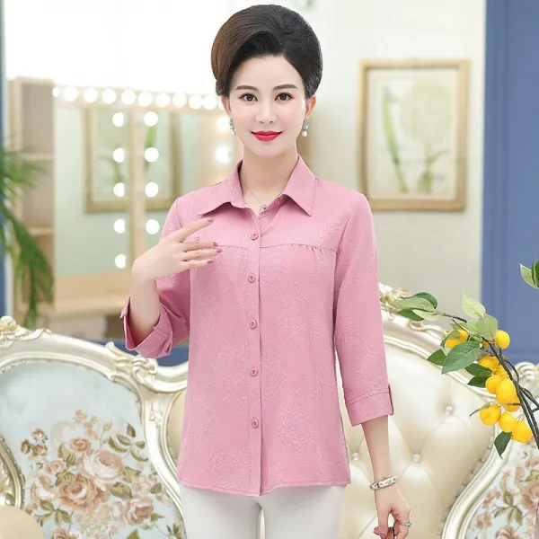 또겟 봄신상 엄마옷 중년여성 405060대 마담 빅사이즈 마담의류 티셔츠 긴팔 롱티 셔츠 yMC03