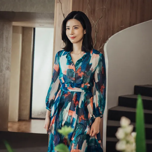 마인 이보영 럭셔리 롱 원피스 부잣집 며느리룩