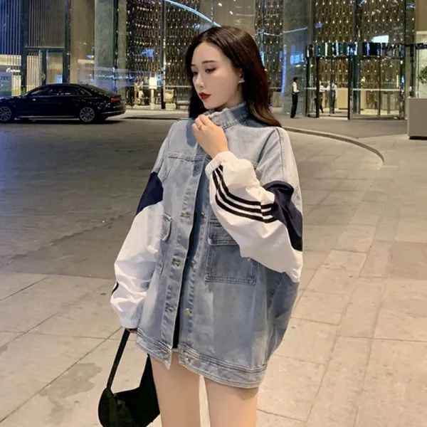 엘앤엘 여성 데님 청자켓 봄 가을 케쥬얼 자켓 +파우치 증정 187H44