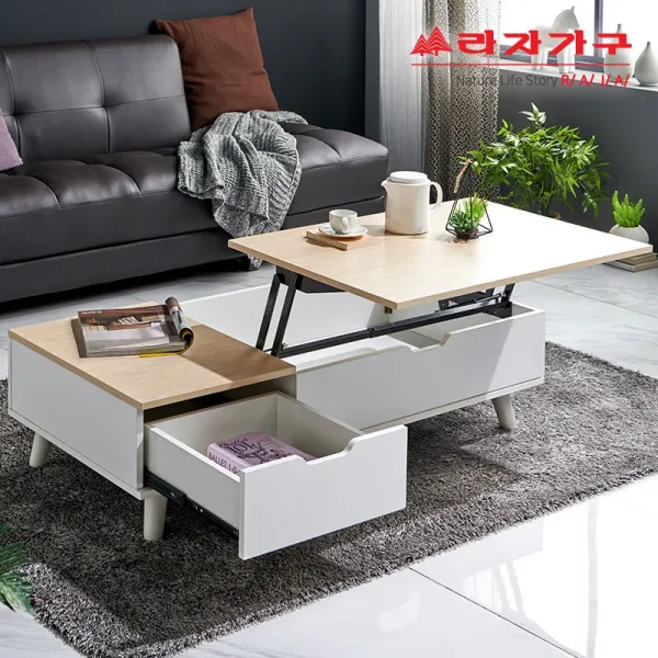 라자가구 위드 1200 리프트업 소파테이블 Cw070 메이플화이트