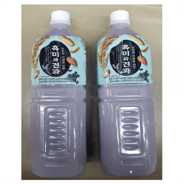 노브랜드 흑미와견과음료 1.5리터 2개 아침식사 간식 1개 기본