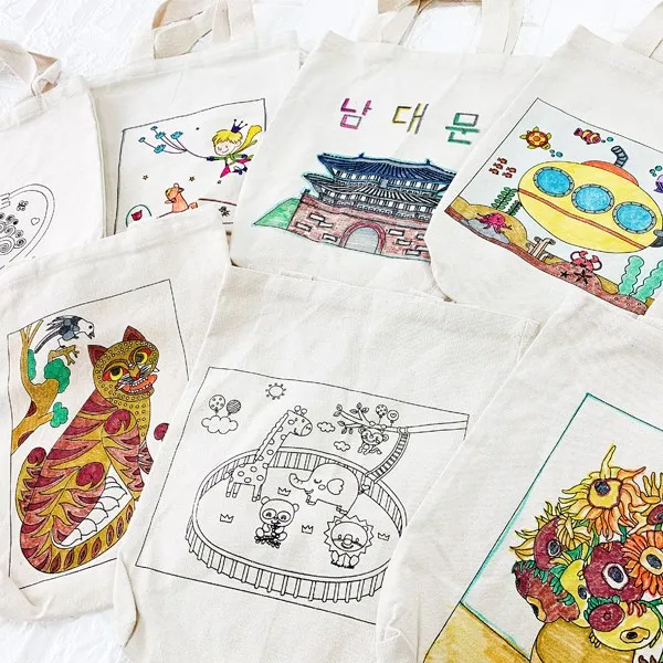 아트공방 그리기 공예세트 에코백 DIY 문화재 명화, 바닷속