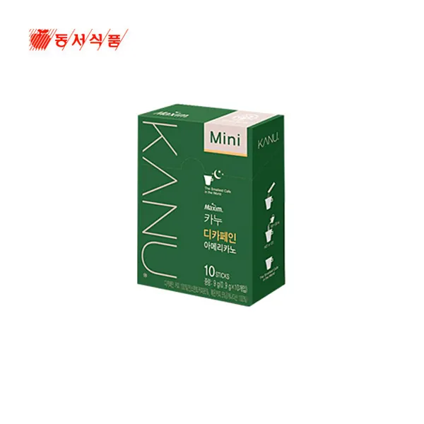 179 잡빠랑스 / 동서식품 카누디카페인미니-10티백 부드러운향 깊은풍미 가정용 탕비실용 블랙커피 일회용커피 베트남커피 일반커피믹스, 단일 총 수량