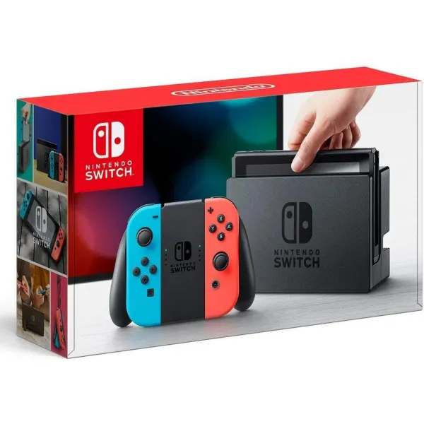닌텐도 일본판 Nintendo Switch 본체 (닌텐도 스위치) [Joy-Con (L) 네온 블루 (R), 상세 설명 참조0