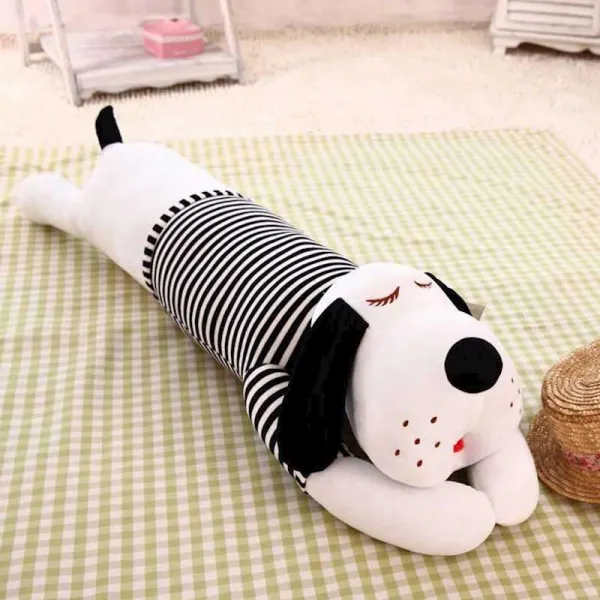 늘푸른상점 큐트 여 큐티 허그 남자 엎드리는 수면쿠션 피규어 기다 개헤엄기 하피개, 85 센치, 흑백 스틱 타입 허그 쿠션 개