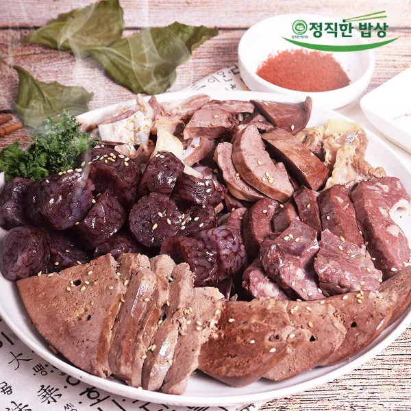 정직한밥상 당일생산 너른골 돼지내장모음 간 허파 2kg, 1개