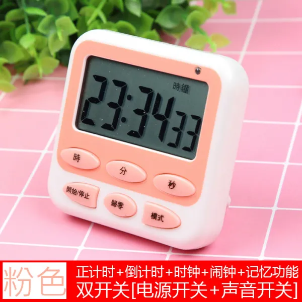 학생 문제 만들기 타이머 알림 주방 베이킹 대학원 시험 공부 정음 스톱워치 시간관리 거꾸로 업그레이드 타입 핑크