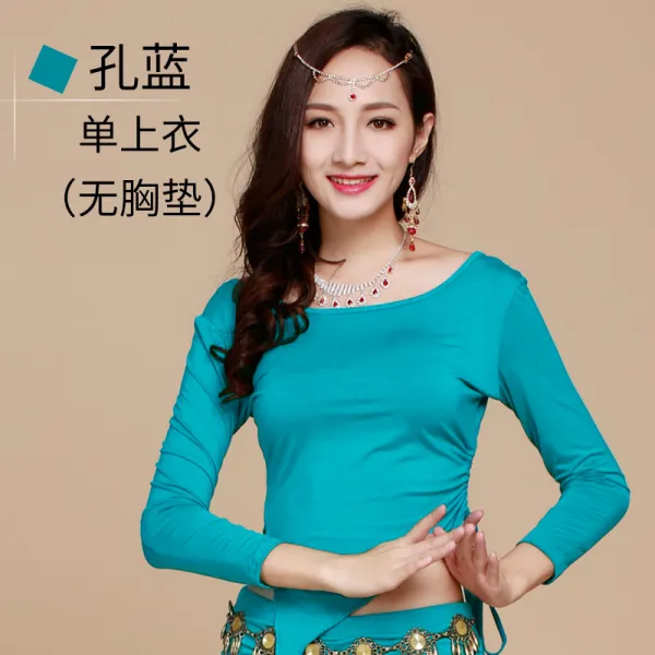 DIPYLON 밸린댄스복 스머프배드댄스 트레이닝 봄여름 상의 신상배드댄스 의상