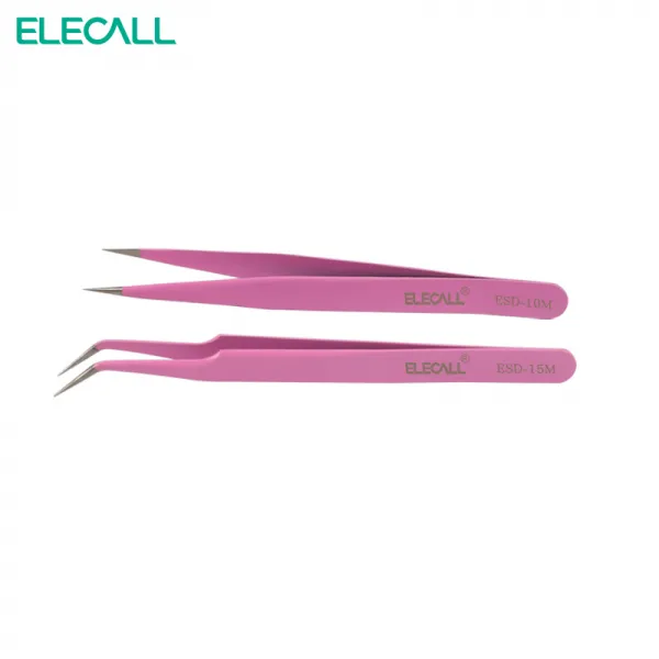뷰티 도구 심다 꺾꽂이 래쉬 제비 집이다 손질 털 스테인리스 스틸 직두 굽은 머리 핑크, ESD-10 /15M  커버 （매 규