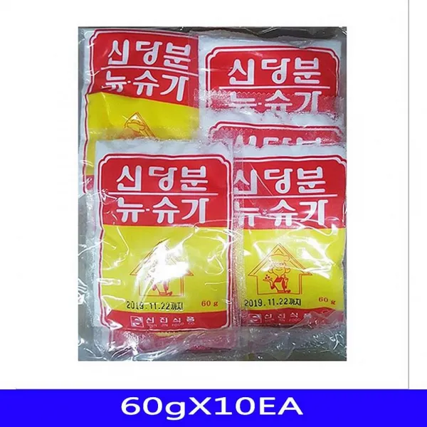 정배몰 혼합제제 뉴슈가 식품첨가물 식재료 신진 60gX10EA 흰설탕, 1
