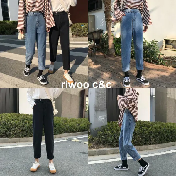 Qterra 특허브랜드 데님 팬츠 청바지 배기팬츠 빈티지 여성