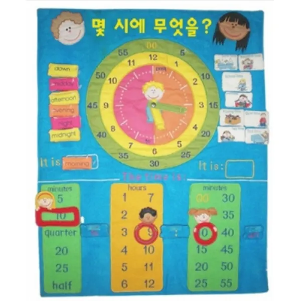 나무인형키즈 MKTS7038-K 차트 몇시에 무엇을말하는손인형 역할극 인형극 조카선물 구연동화