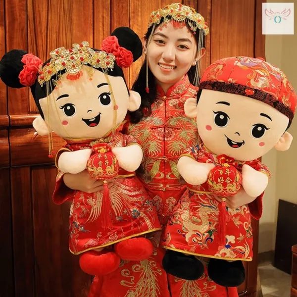 인형 신혼집 배치 프레스 웨딩 패키지 혼수침대 기쁘다 공공의 어린 한쌍 결혼기념일 퀄리티 4571377675, 이벤트 값 50 센치 (선물 물품 주, 새로운 모델 복주머니 있다 블러쉬