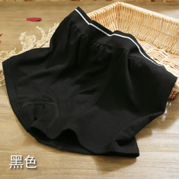실크 팬티 면린넨 사각팬티 일 외짝 원턱 양식 헴라인 남자 반바지 겸사겸사