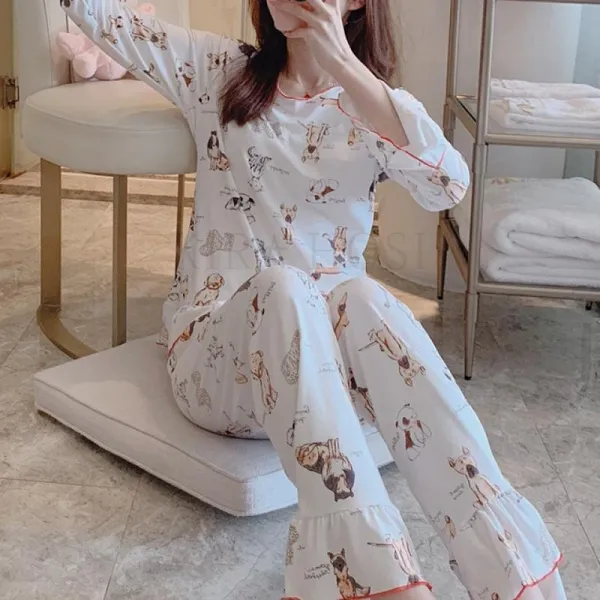 Kirahosi 여성 겨울 잠옷 수면잠옷 상하의 세트 실내복 홈웨어 인싸옷 W 139 Bdnt04gj