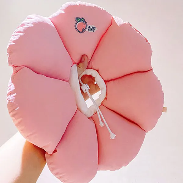 펫소유 꽃잎 방수 쿠션넥카라 강아지 고양이 그루밍방지