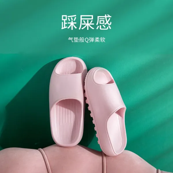 극 통굽 아우터 부드러운 똥 밟는 느낌 너무 편해 소프트바닥 슬리퍼 여성 남자 여름 실내 사용 논슬립 미끄럼방지 소음방지