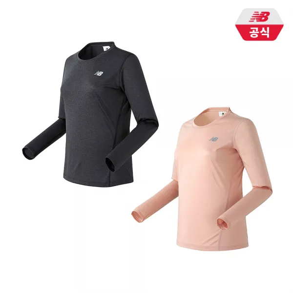 뉴발란스 Women 헤더테크 롱 긴팔티 Nbnd94w332