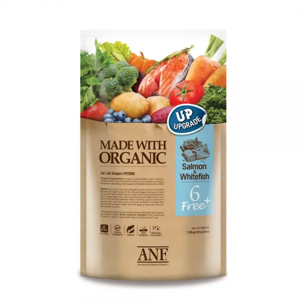 ANF 전연령 유기농 6Free 연어 애견사료, 1개, 6kg