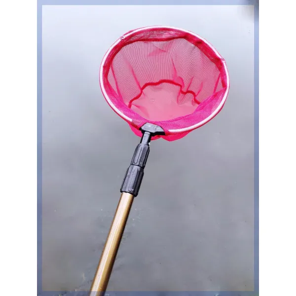 조이스틱 어망 물고기잡이망 작은통 낚시 빅사이즈 핸들 공구 벌레, 1개, T08-다갈색 삼절 1.6베이지추가 직경 25망사 1MM