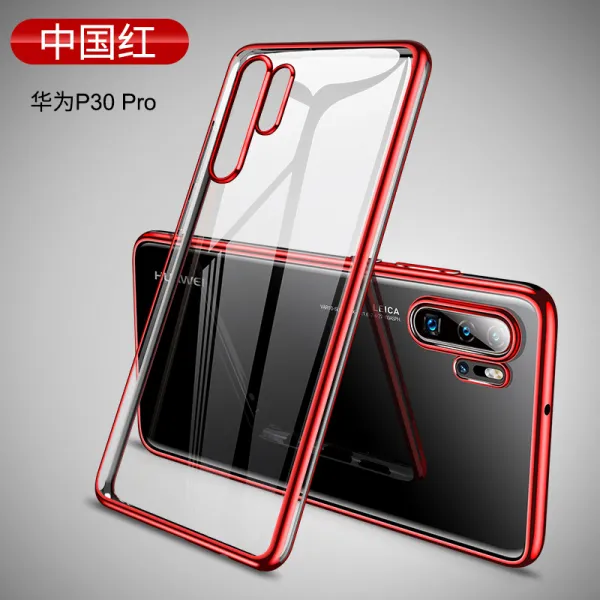 휴대폰액세서리 화웨이 p30/p30pro핸드폰케이스 초슬림 투명 액화 실리콘 그라데이션 소녀 타입스타일리쉬 por떨어트림방지 p30p기낭 파우치 케이스 부속품 하늘 i, T11-화웨이 p30Pro(레드)껍질 벗기기()신상 컬러 도금 쉘은 원래 기계보다 아름답습, 기본
