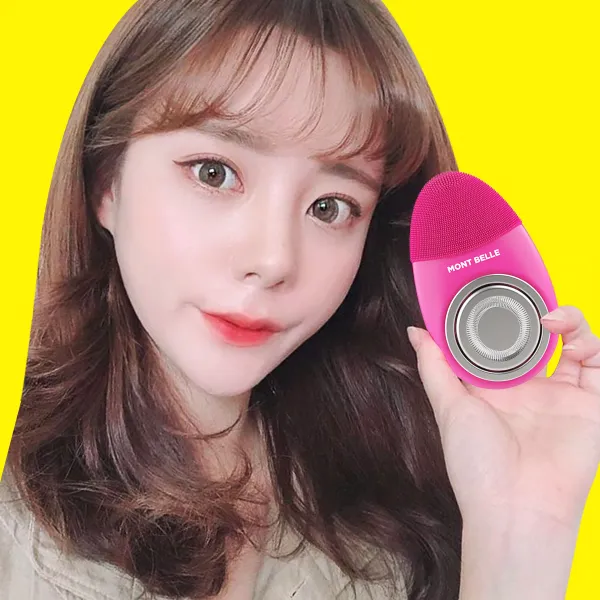  딱 일주일만 *4만원 파격할인 합니다 몽벨레 실리콘 진동클렌저 전동 클렌징 디바이스 갈바닉 클렌져 브러쉬 4d 초음파 민트