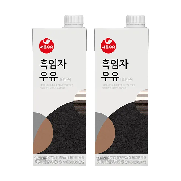 서울우유 흑임자우유 750ml 8개 1박스