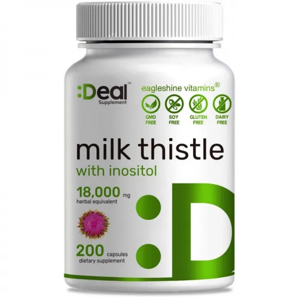 이노시톨 (Myo-Inositol) 18 000mg 초본 동등 물 200 캡슐 간 건강 증진 간 정화 및 해독 지원 비 G, 1