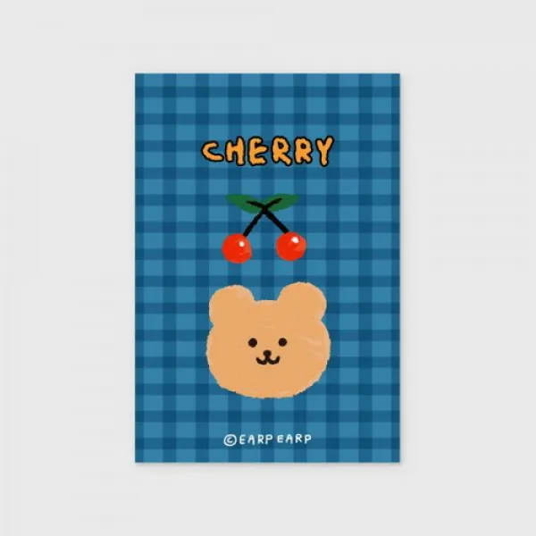 [바보사랑]Cherry bear-blue(엽서)