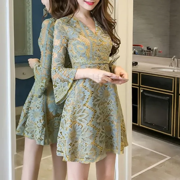 kirahosi 여름 섹시여자 슬림핏 레이스 원피스 286호 + 스마트스트랩 증정 AEtz8lr