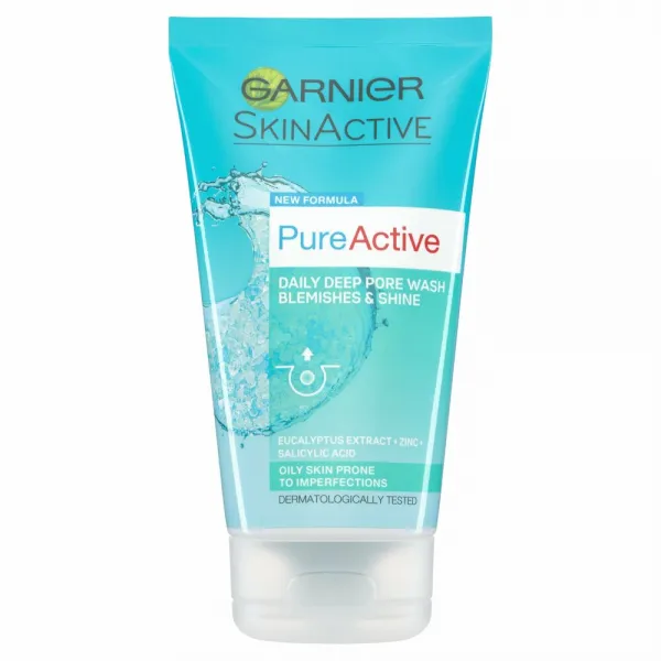 (영국직배) Garnier 가르니에 유칼립투스 딥클린 페이스워시 150ml 4팩 Pure Active Anti Blemish Deep Pore Face Wash