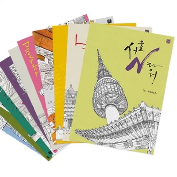 190GOMALL_AAU_4215491 (디자인선택 : 타지마할) 봄날프로젝트 여행일러스트 엽서 11종 우편엽서 편지쓰기 종이카드 편지 메시지카드, 타지마할