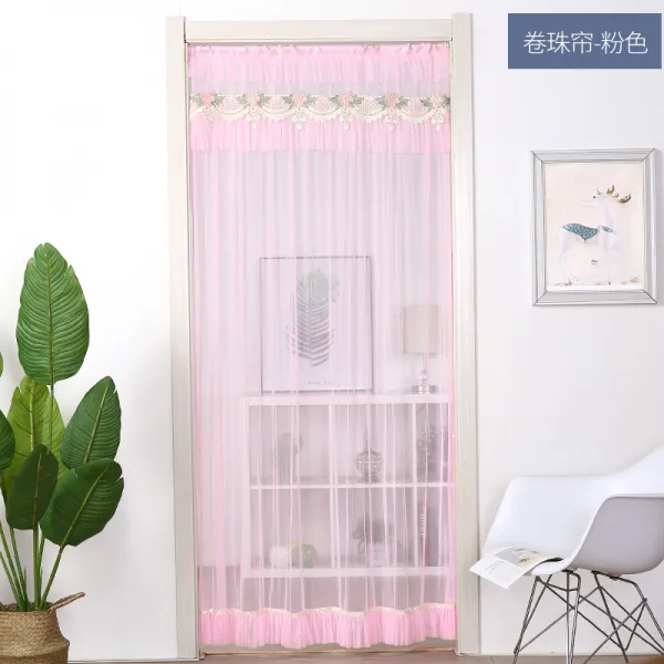 사 문 커튼 홈 패브릭 펀칭 여름 가정용 침실 거실 정음사 레이스 에어 인테리어, 편식 와이드 100하이 200cm수장