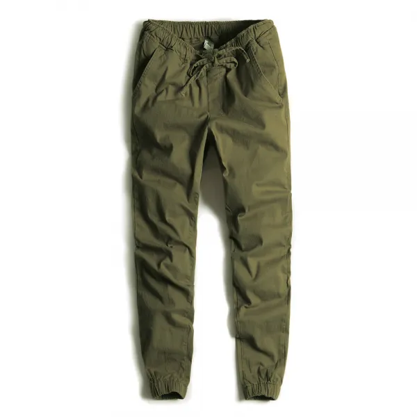 댄디보 타미 면스판 카키 밴딩 조거팬츠 Dank227