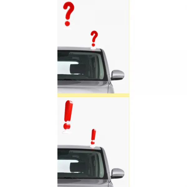 입체 뿔 느낌 물음표 튜닝스티커 /2p 스크래치커버, 제품선택, 악마뿔 블랙(낱개1개)