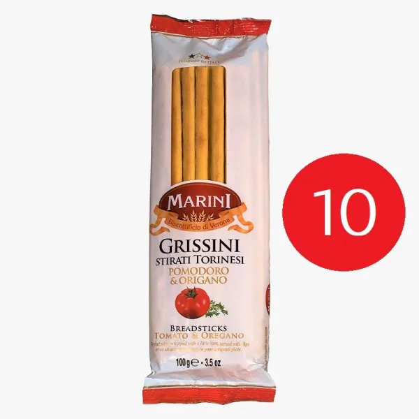 마리니 그리시니 브래드스틱 토마토 오레가노 100g x 10매입, 10개