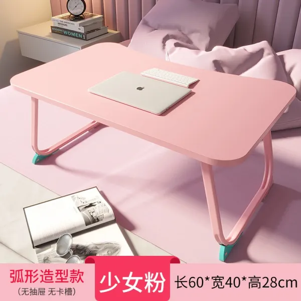 다시금 침대위 작은테이블 플바인딩 루즈테이블 기숙사 윗가게 창문블라인드 소녀 침실 땅바닥에 앉다 책상테이블, 이지 판 호형 아치스틱 핑크