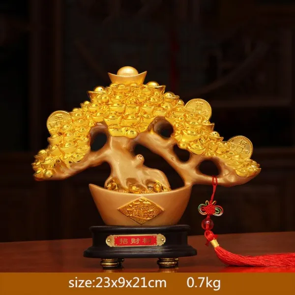 새로운 스타일 머니 트리 수지 장식 길조 선물 거실 연구 사무실 바탕 화면 장식 가게 장식 WSHYUFEI, 03 As shown