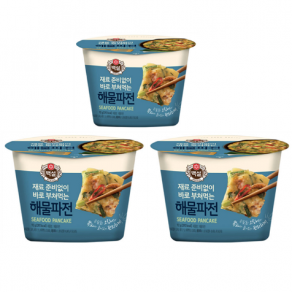 CJ 백설 바로부쳐먹는 해물파전 (간편한 준비 재료준비없이 바로), 3개