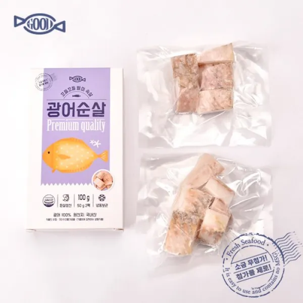 굿브랜드 어린이 광어순살 국내산 100g 1팩